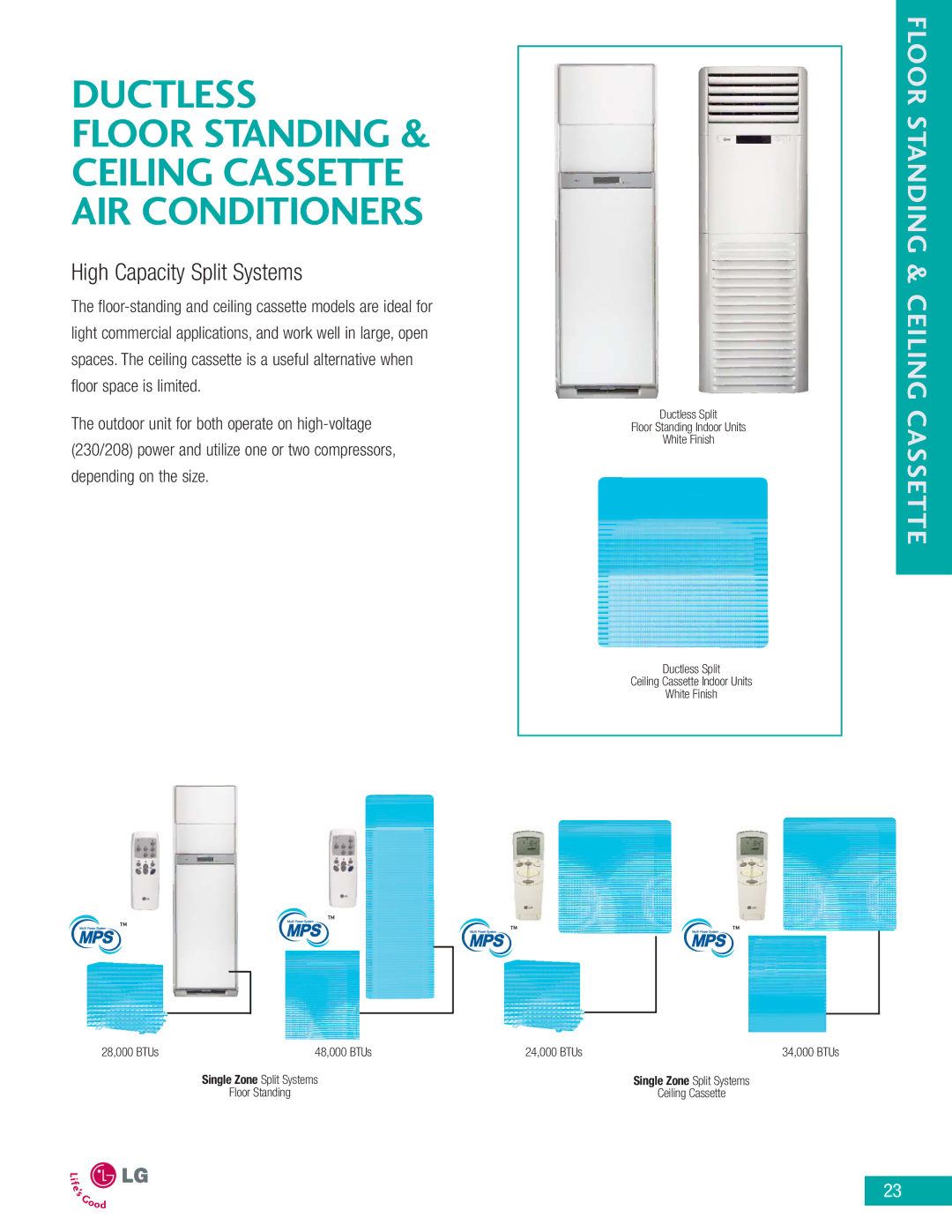 LG Electronics LA090CPI, LA090HPI, LA090CPO manual Ductless 