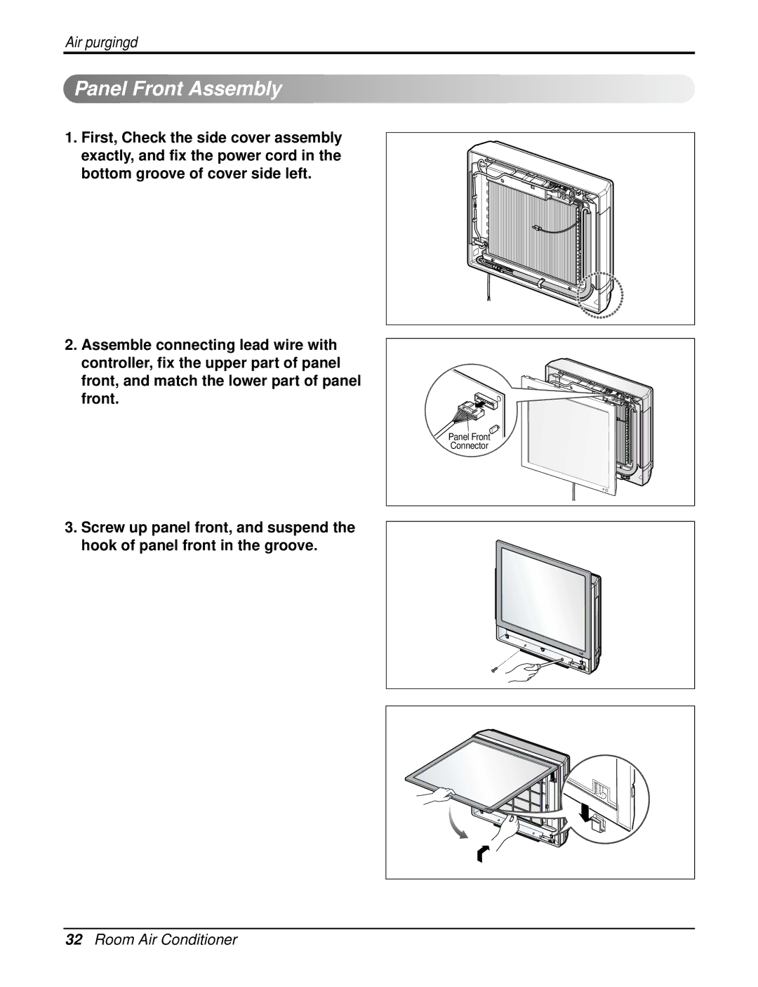 LG Electronics LA120CPO, LA120HPO, LA090HPO, LA120HPI, LA120CPI service manual Panel Front Assembly 