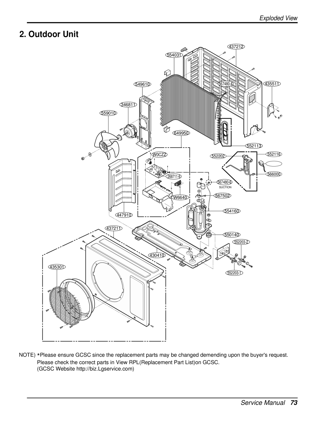 LG Electronics LA120HPI, LA120HPO, LA090HPO, LA120CPO, LA120CPI service manual Outdoor Unit 