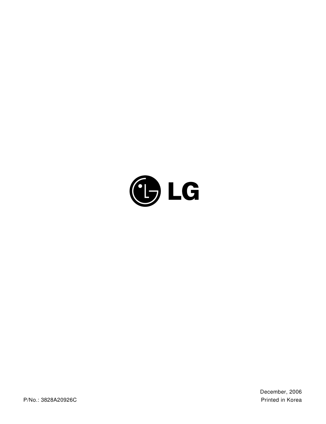 LG Electronics LA090HPO, LA120HPO, LA120CPO, LA120HPI, LA120CPI service manual December No A20926C 