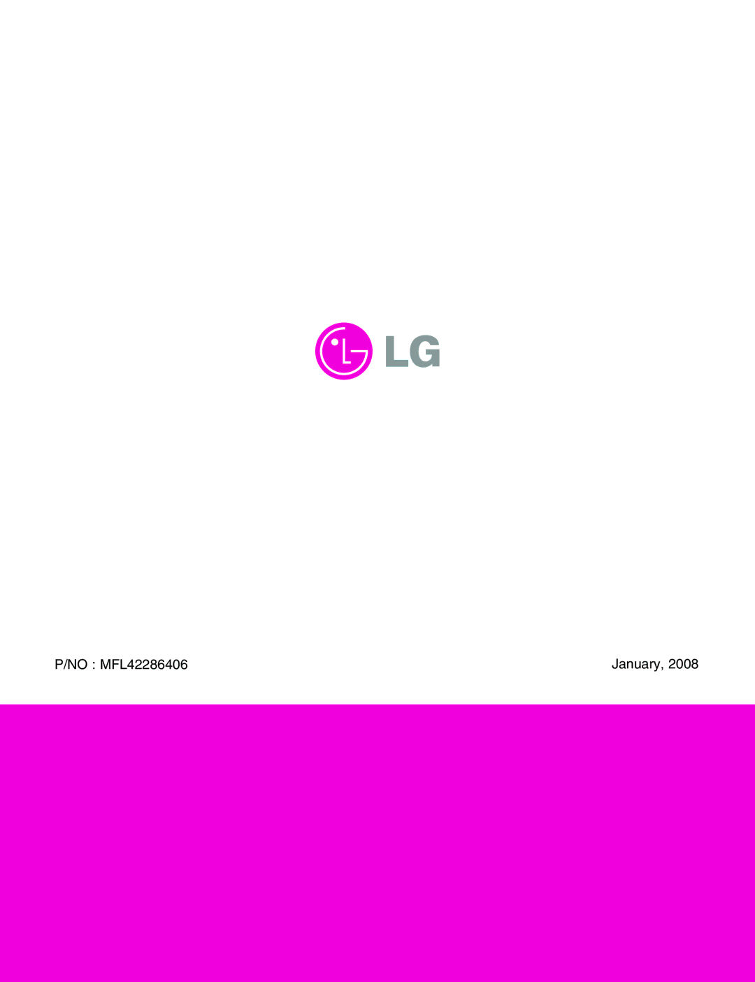 LG Electronics LA125HV manual No MFL42286406 January 