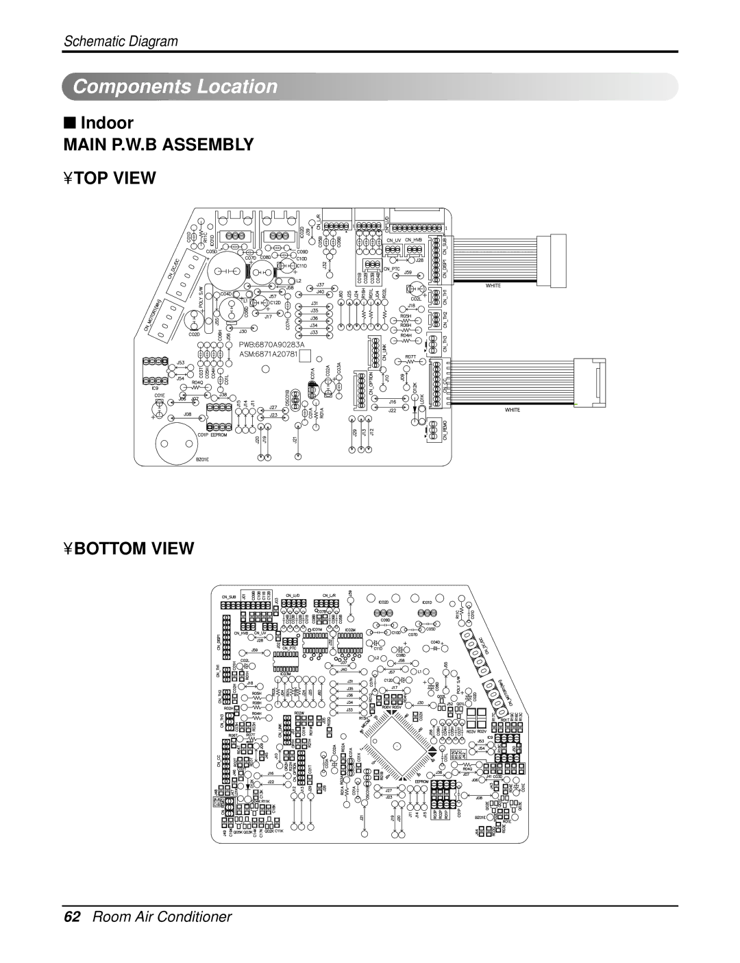 LG Electronics LA121HPMI, LAU121CNM, LAN121CNM service manual Components Location, Indoor 