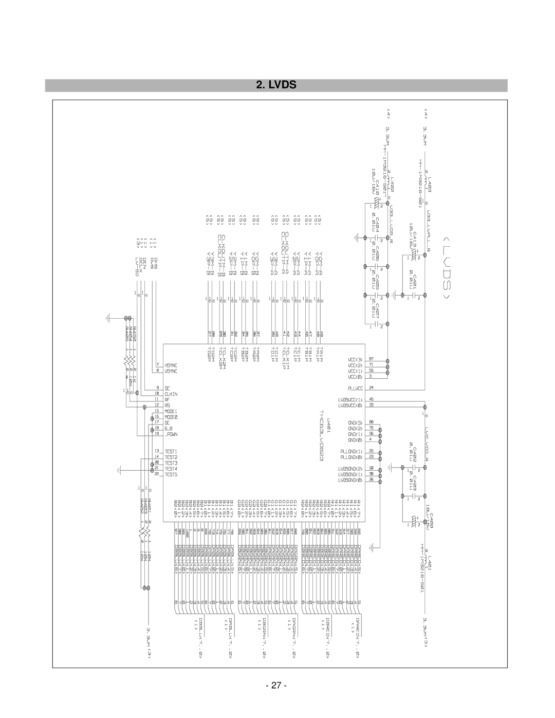 LG Electronics LCD 782LS service manual Lvds 