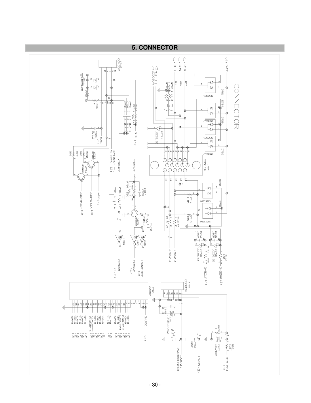 LG Electronics LCD 782LS service manual Connector 