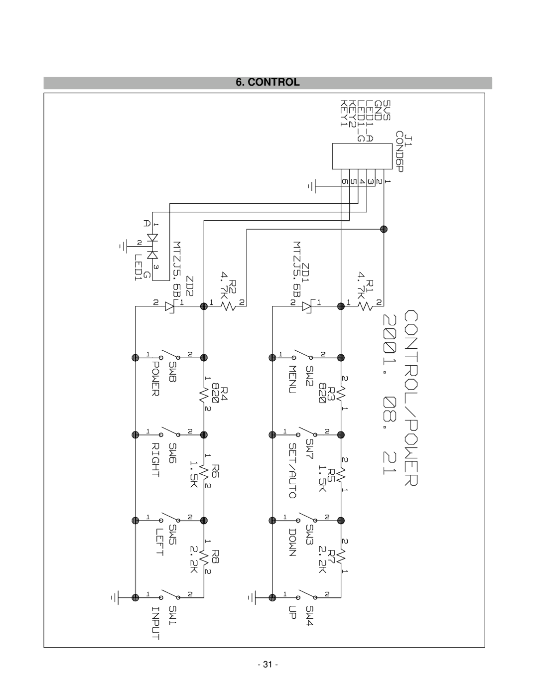 LG Electronics LCD 782LS service manual Control 