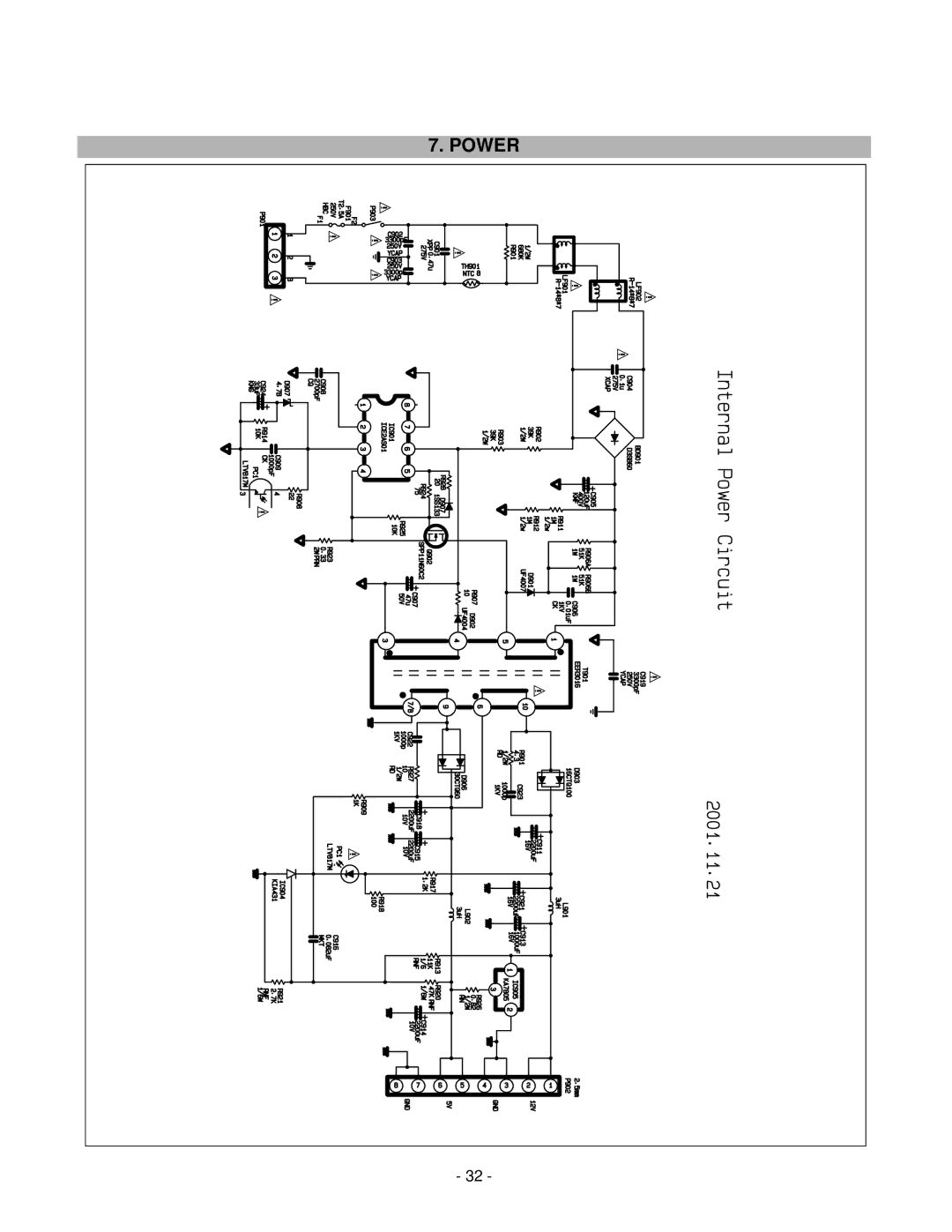 LG Electronics LCD 782LS service manual Power 