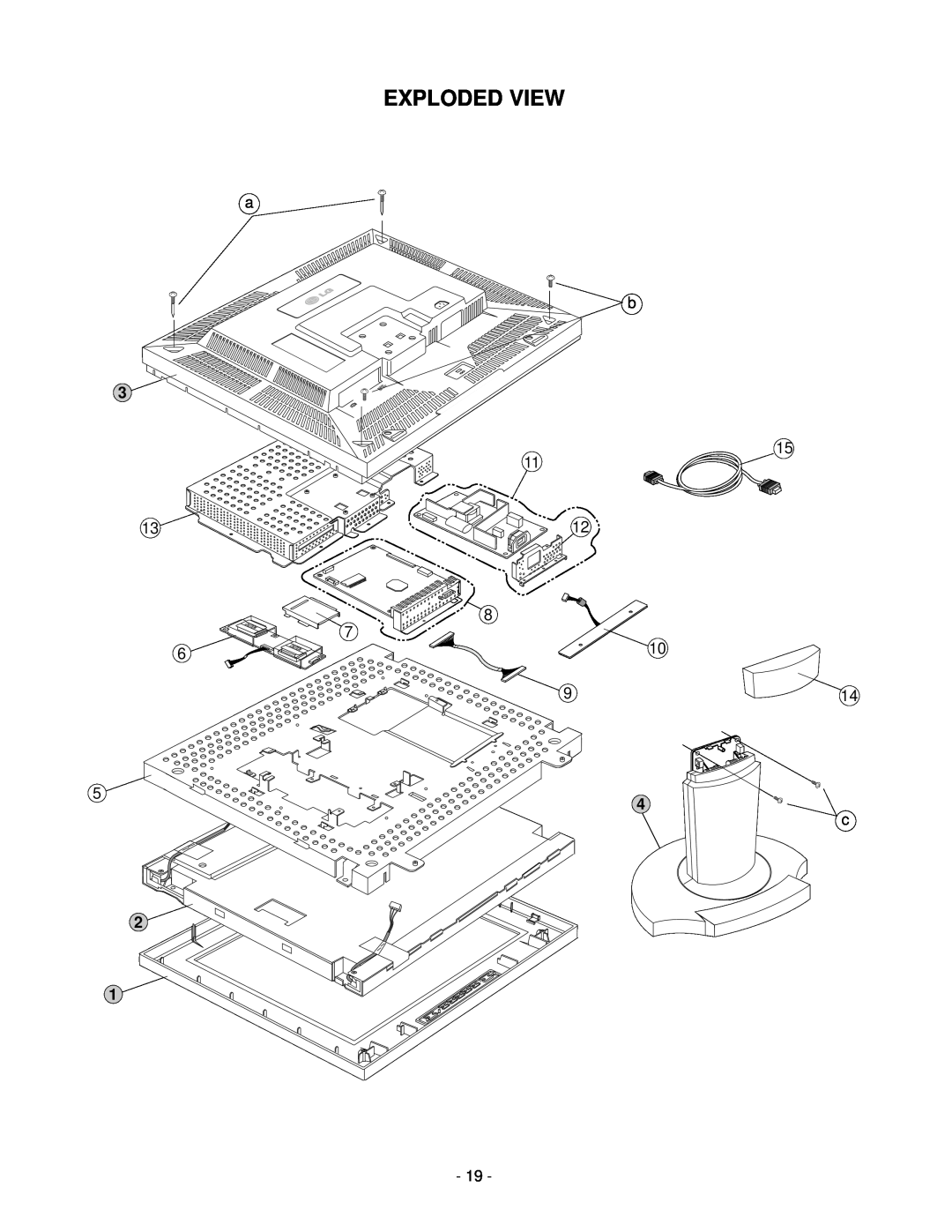 LG Electronics LCD 782LS service manual Exploded View 