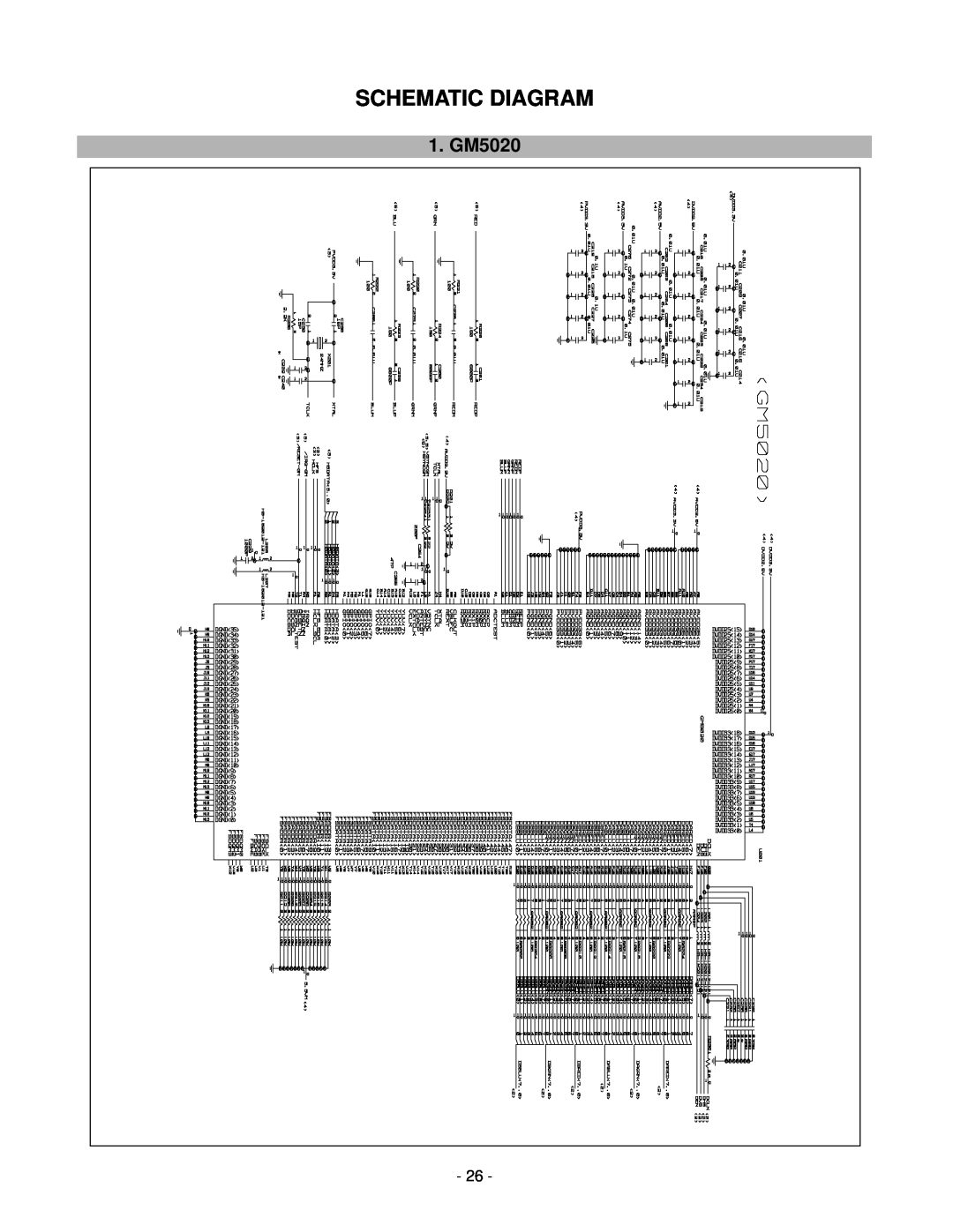 LG Electronics LCD 782LS service manual Schematic Diagram, 1. GM5020 