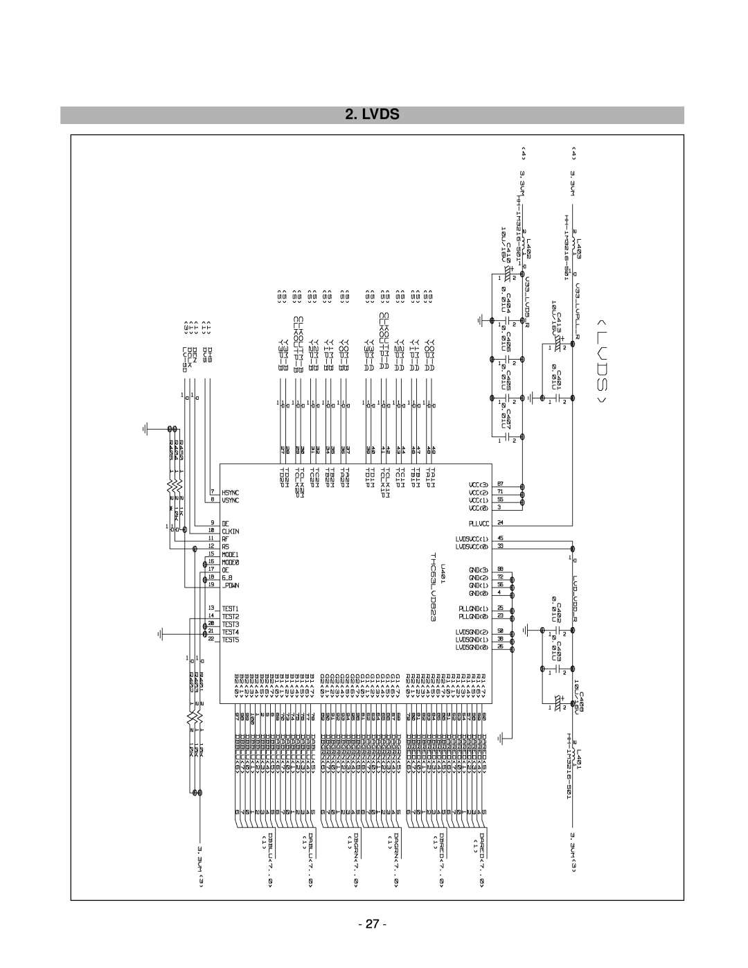 LG Electronics LCD 782LS service manual Lvds 