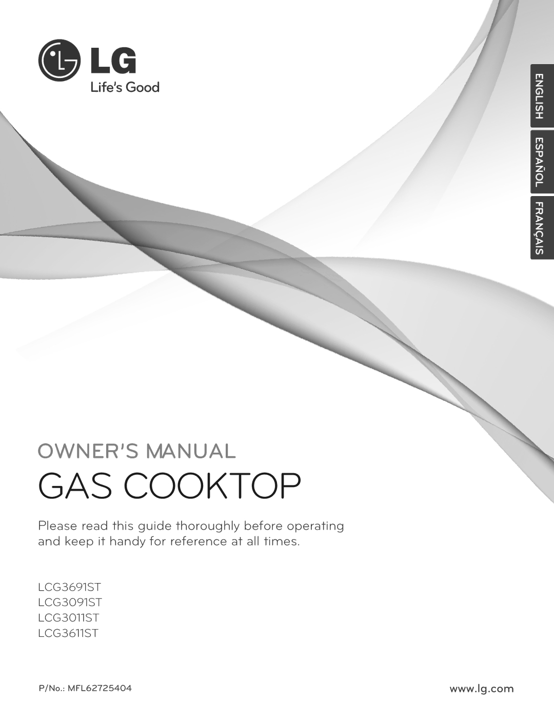 LG Electronics LCG3611ST, LCG3011ST owner manual GAS Cooktop 