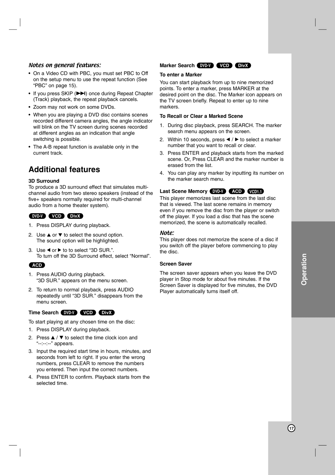 LG Electronics LDA-731 owner manual Additional features 