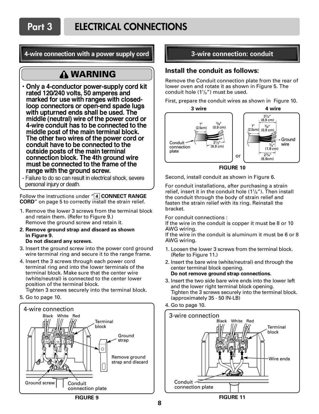 LG Electronics LDE3017SB, LDE3017SW, LDE3017ST, LDE3019ST installation manual Wire, Do not remove ground strap connections 