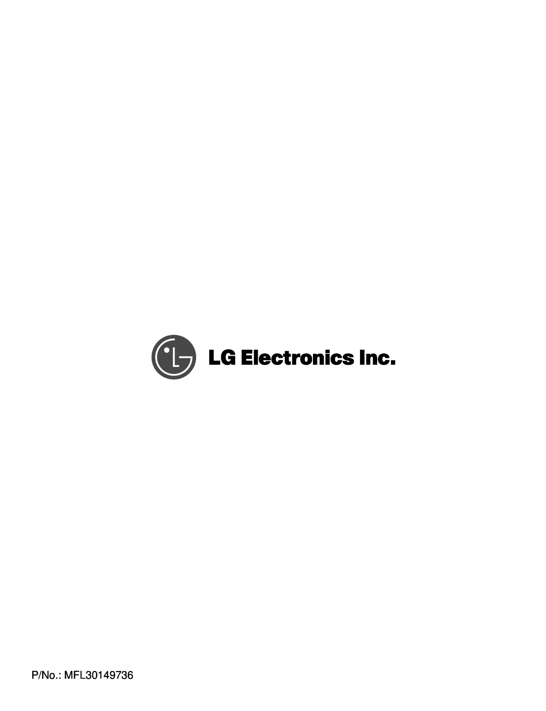 LG Electronics LDF8812BB, LDF8812ST, LDF8812WW manual P/No. MFL30149736 