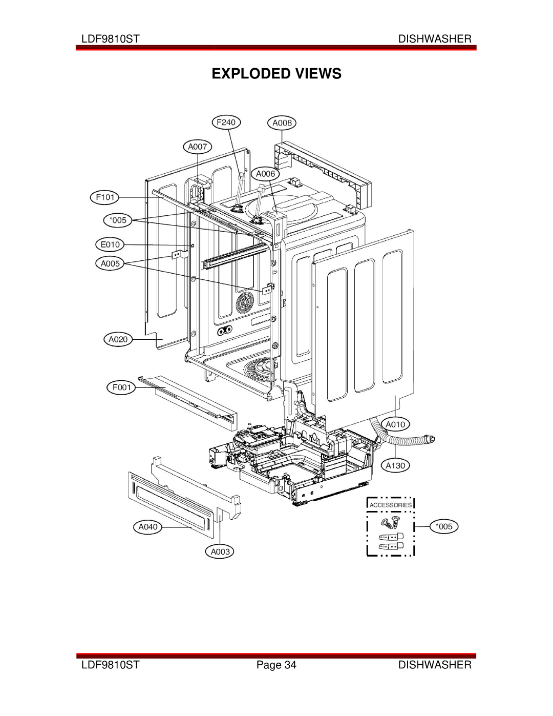 LG Electronics LDF9810ST manual Exploded Views 