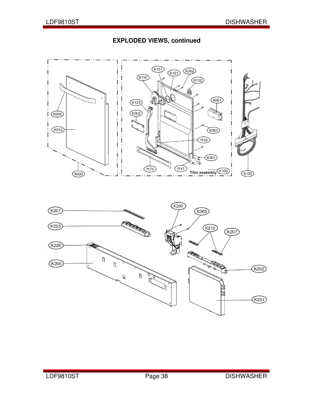 LG Electronics LDF9810ST manual Exploded Views 