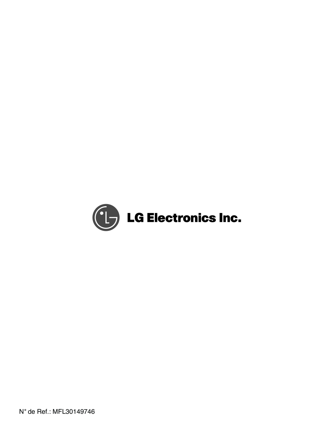 LG Electronics LDF9810WW, LDF9810BB manual N de Ref. MFL30149746 