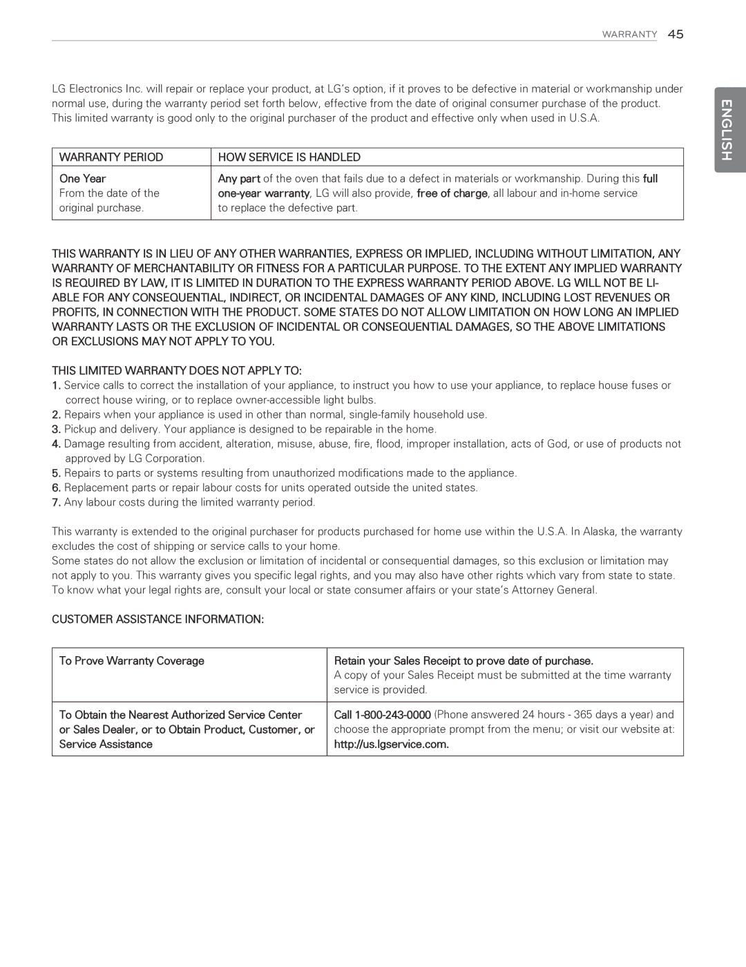 LG Electronics LDG3015ST, LDG3016ST, LDG3015SW, LDG3015SB owner manual Warranty Period HOW Service is Handled 