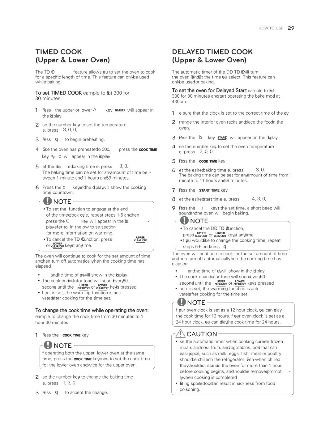 LG Electronics LDG3017ST owner manual Upper & Lower Oven, To change the cook time while operating the oven 