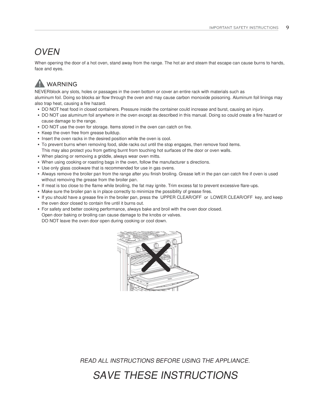 LG Electronics LDG3017ST owner manual Oven 