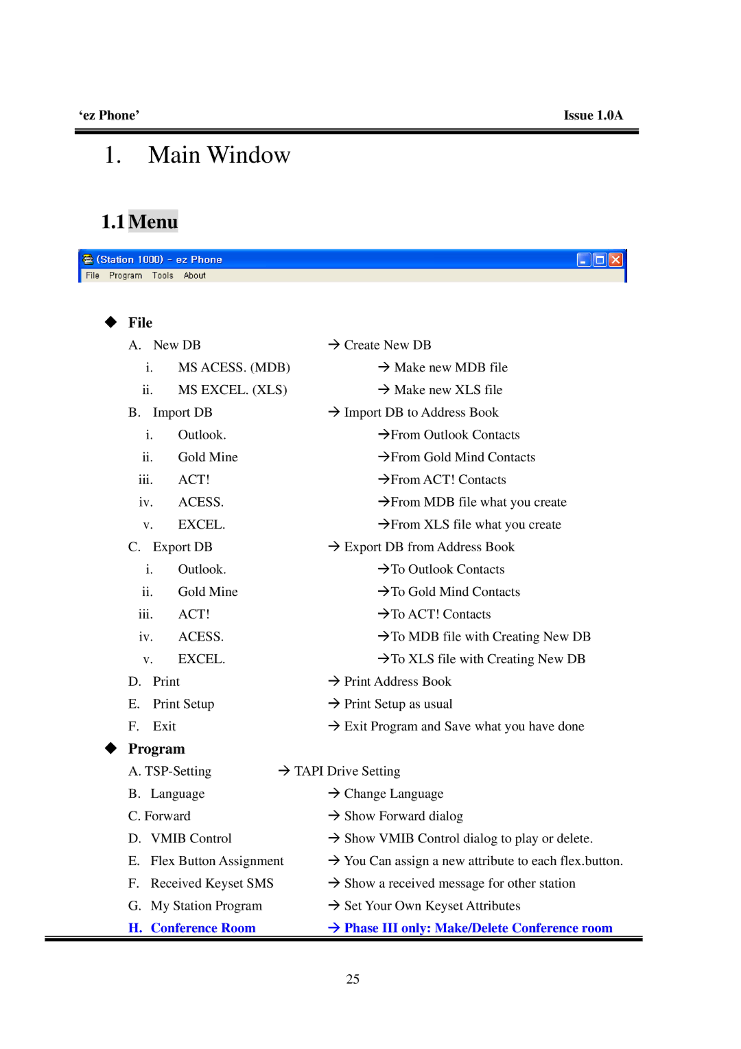 LG Electronics LDK manual Menu, ‹ File, ‹ Program 