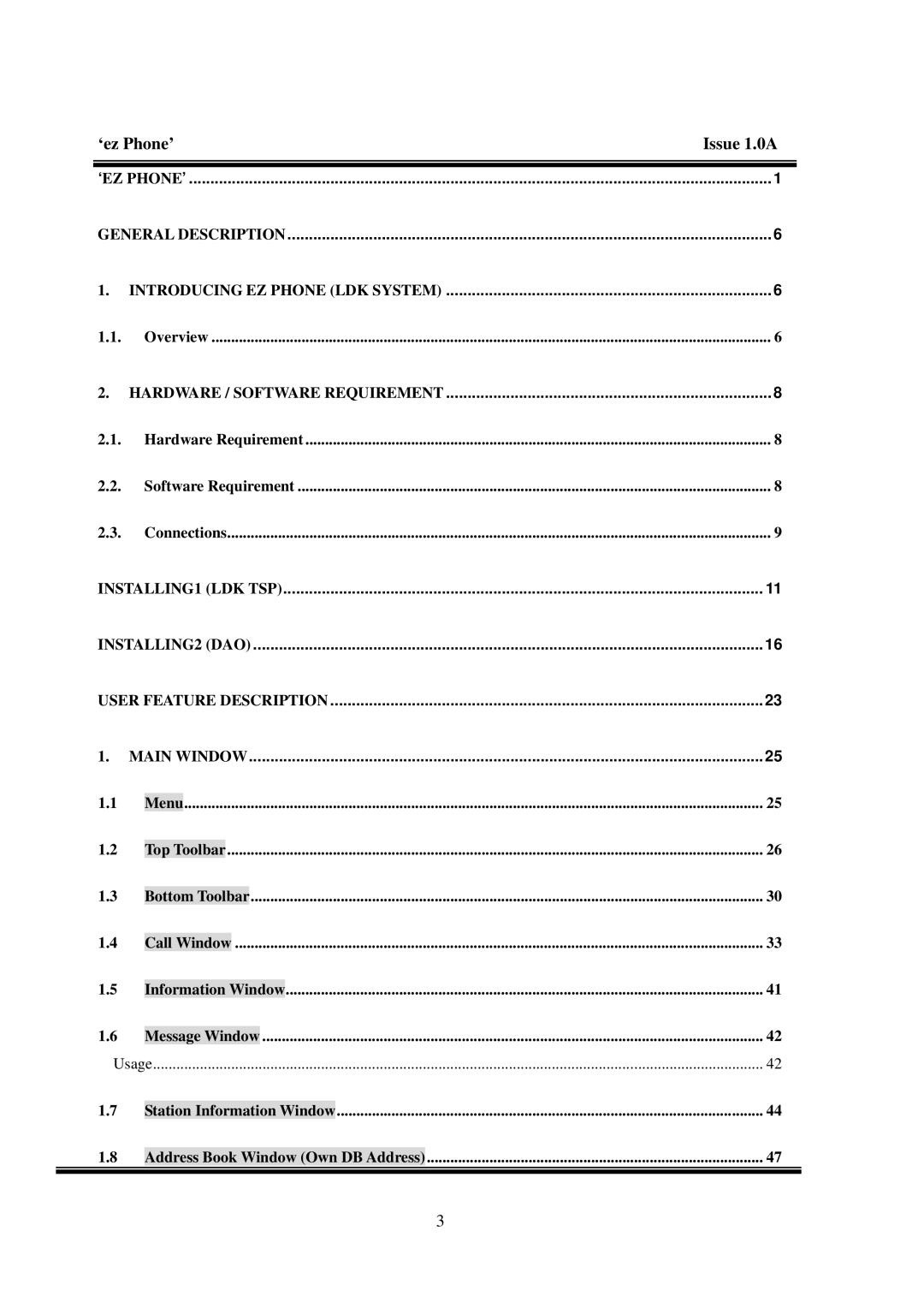 LG Electronics LDK manual ‘ez Phone’ 