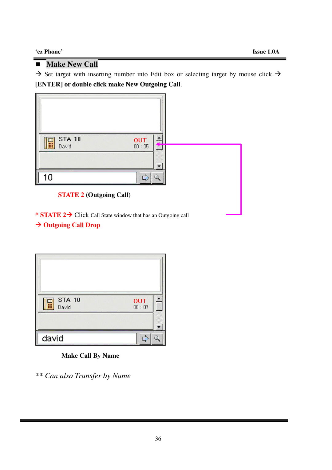 LG Electronics LDK manual „ Make New Call, Make Call By Name 