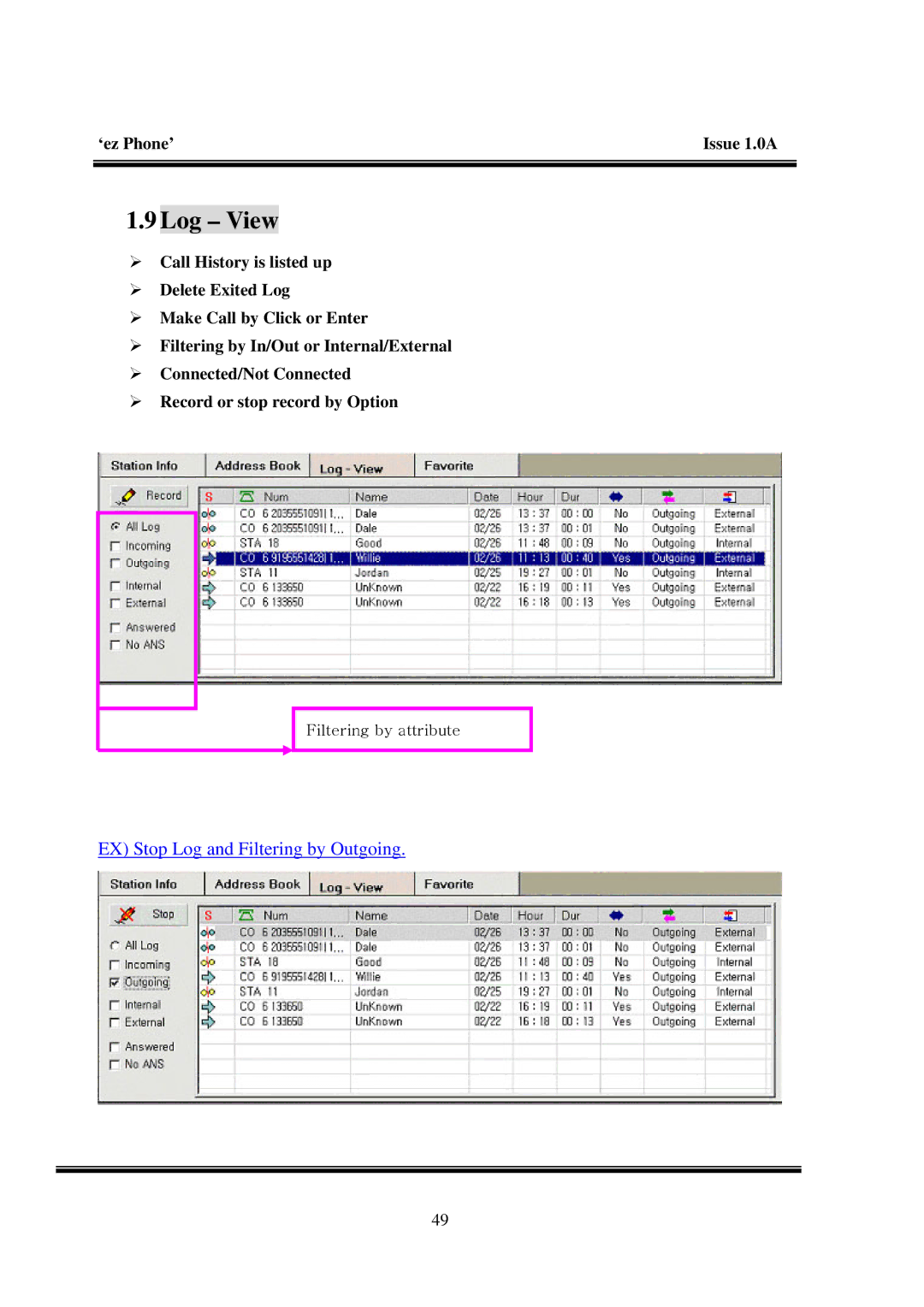 LG Electronics LDK manual Log View 