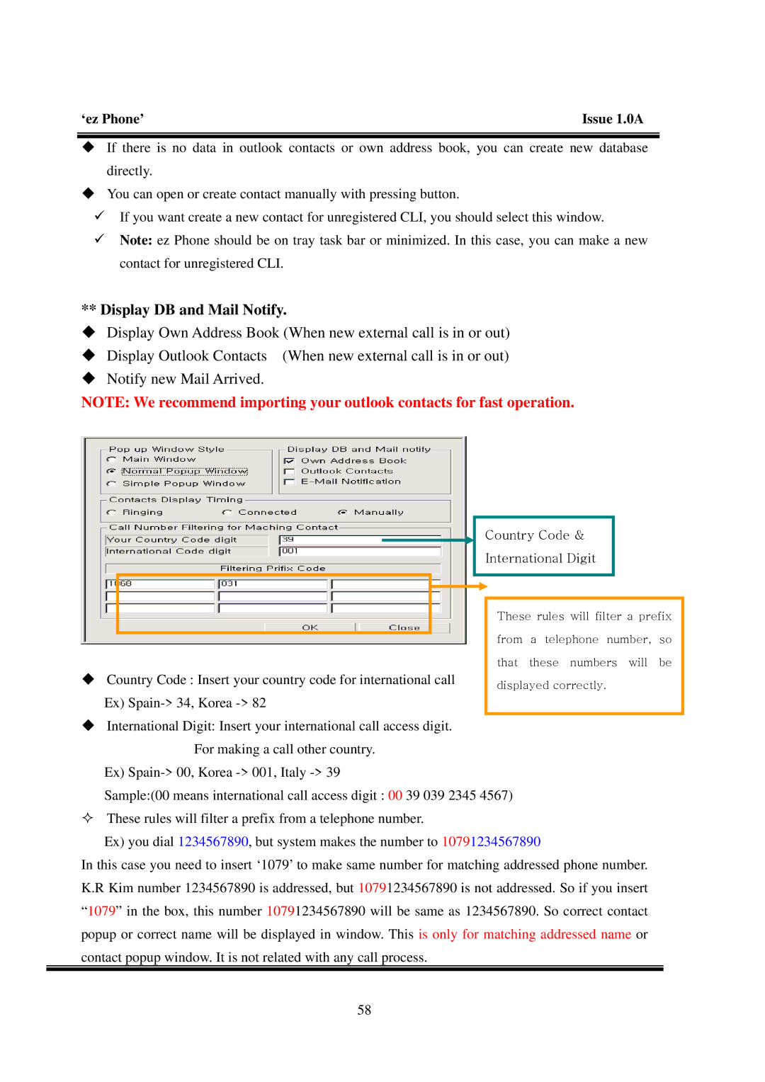 LG Electronics LDK manual Display DB and Mail Notify 