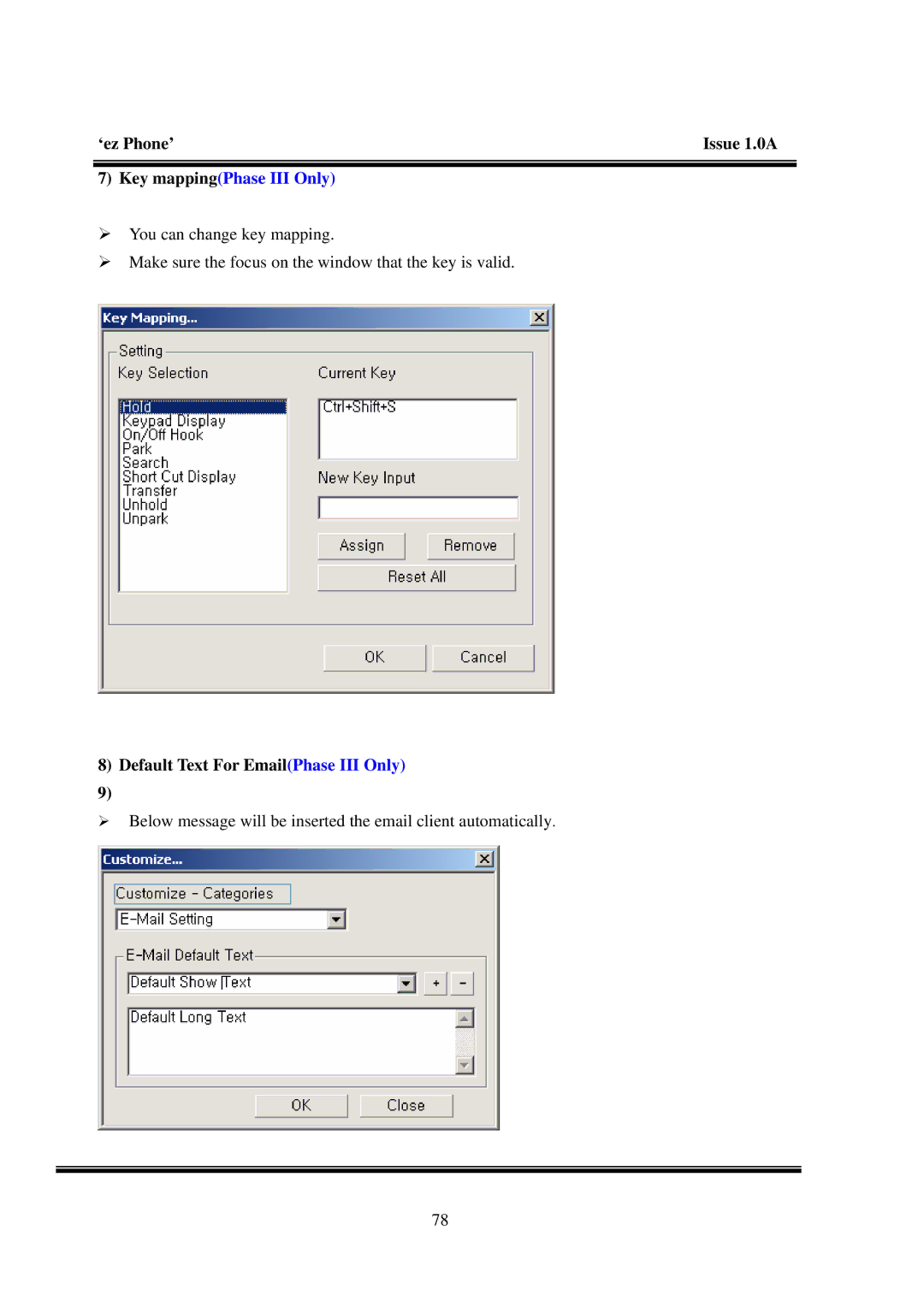 LG Electronics LDK manual Key mappingPhase III Only 