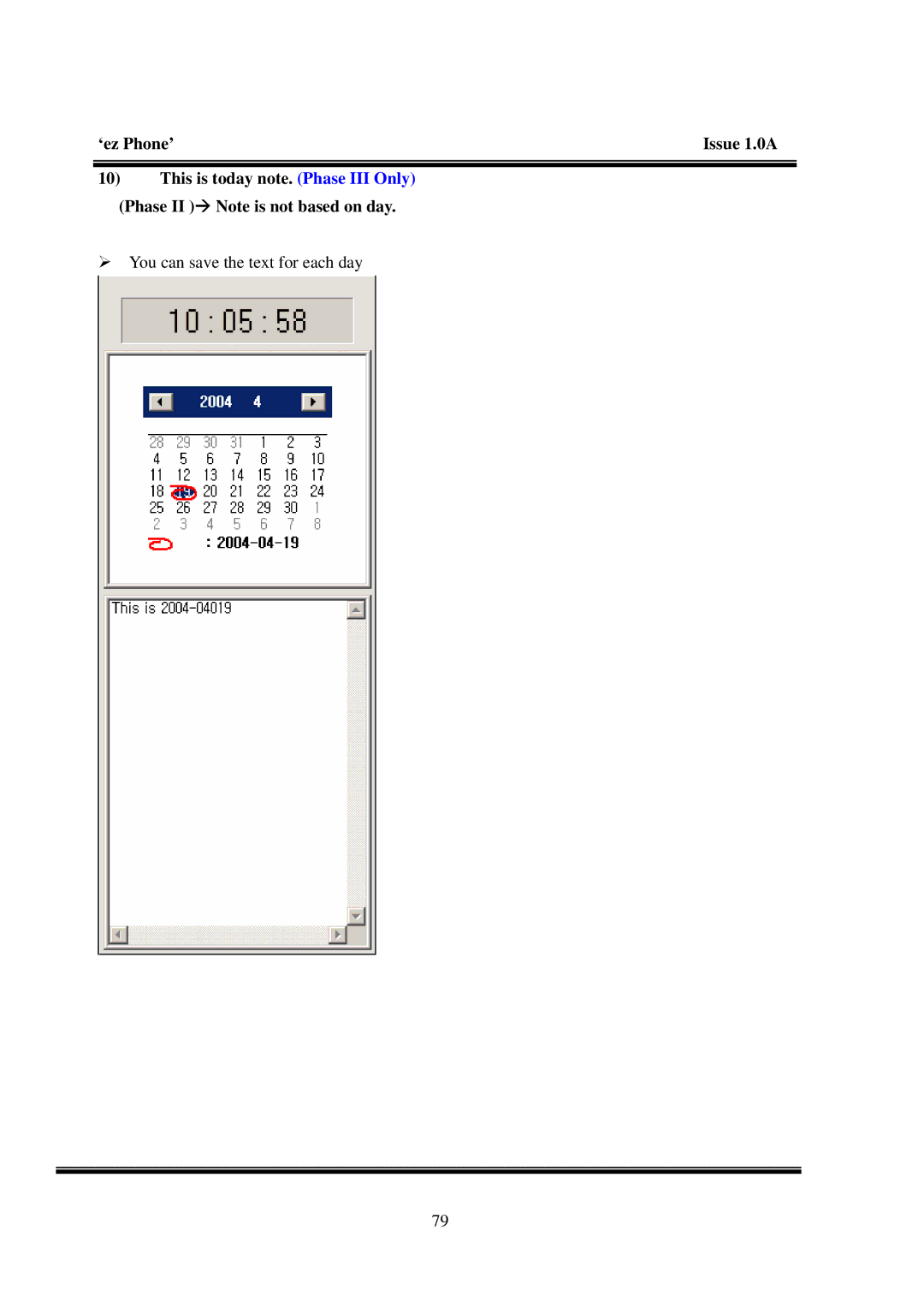 LG Electronics LDK manual ¾ You can save the text for each day 