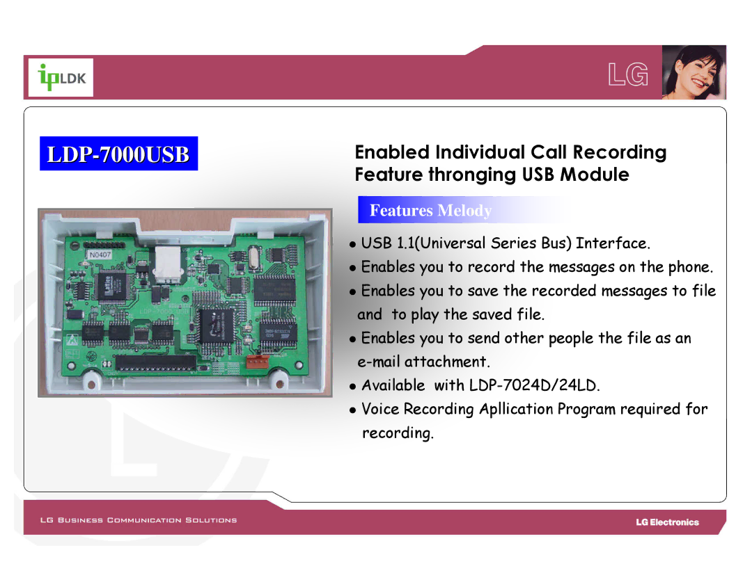 LG Electronics manual LDP-7000USB 