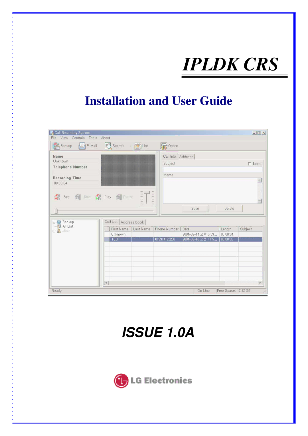 LG Electronics LDP-7024LD, LDP-7024D, IPLDK CRS manual Ipldk CRS 