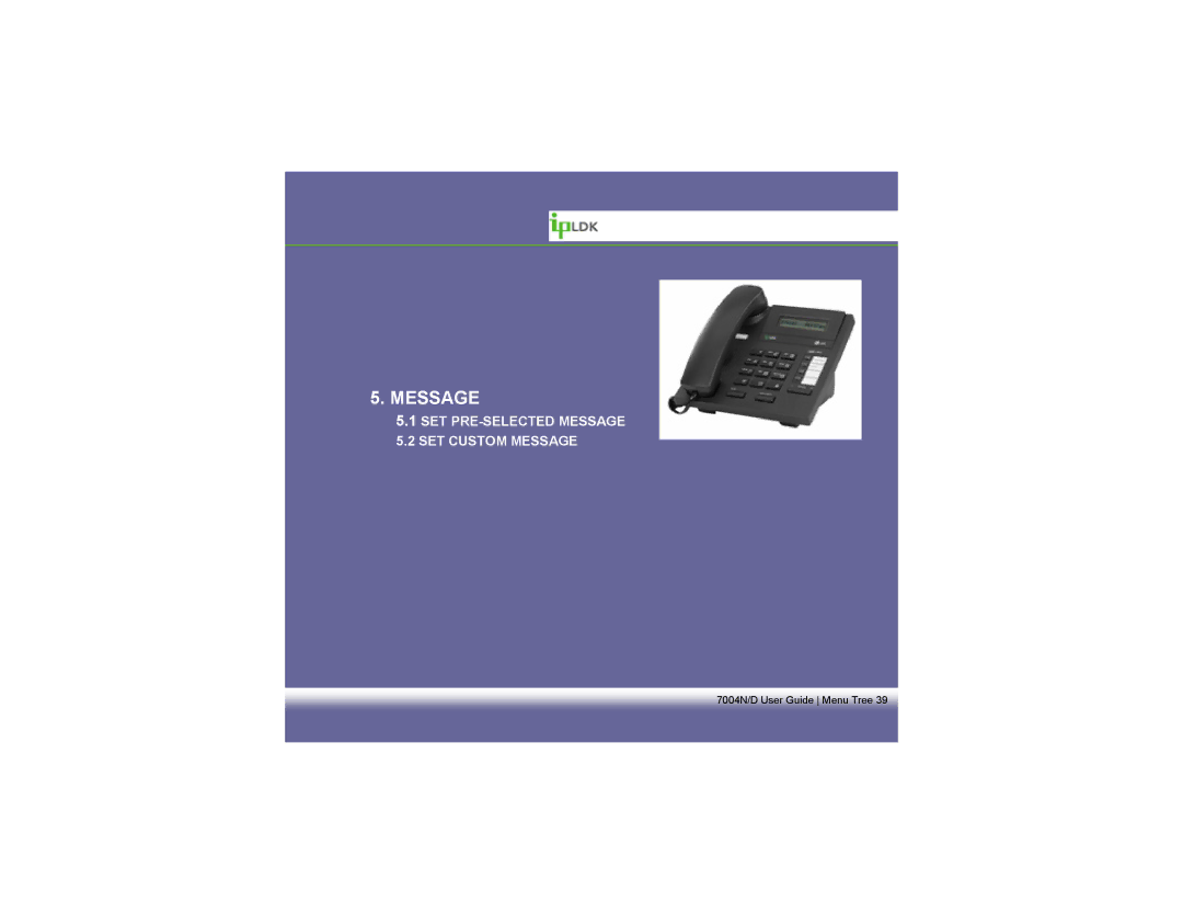 LG Electronics LDP7004N/D manual Message 