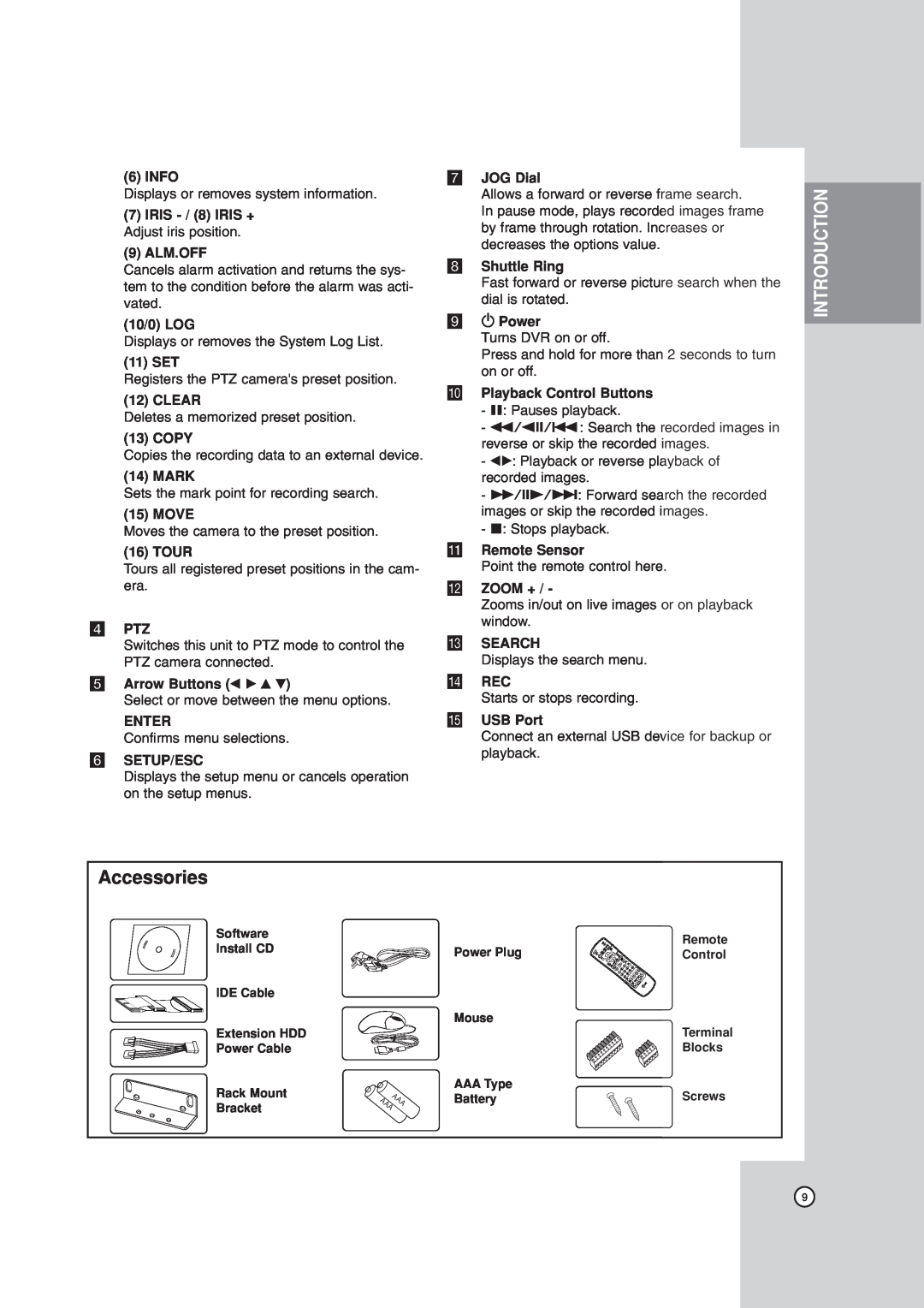 LG Electronics LDV-S503, LDV-S504 owner manual Accessories, Introduction 