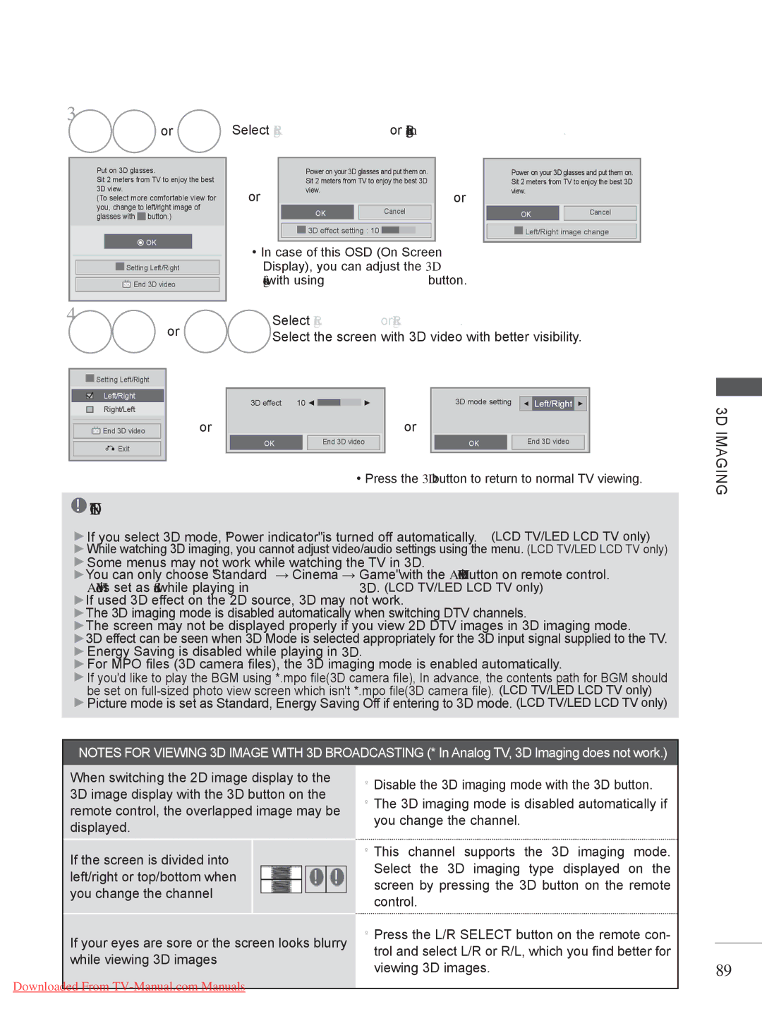 LG Electronics 50/60PX9*** ..........................A-45 owner manual Select Left/Right or Right/Left 