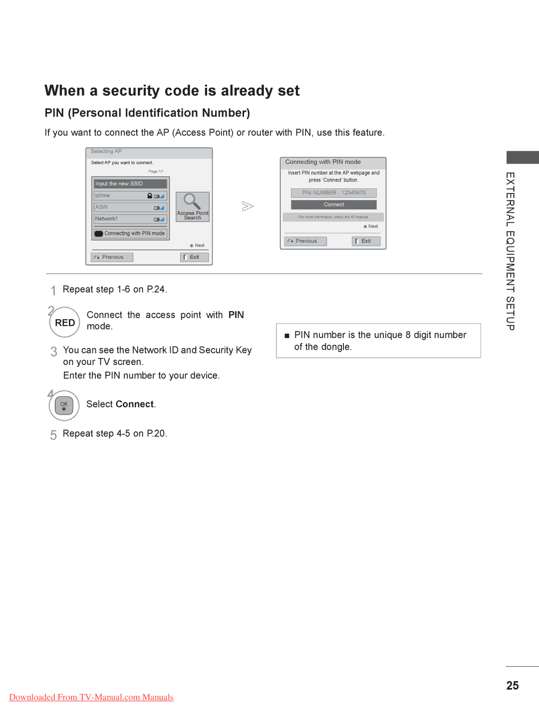 LG Electronics 50/60PX9*** ..........................A-45 owner manual PIN Personal Identification Number, External, Setup 