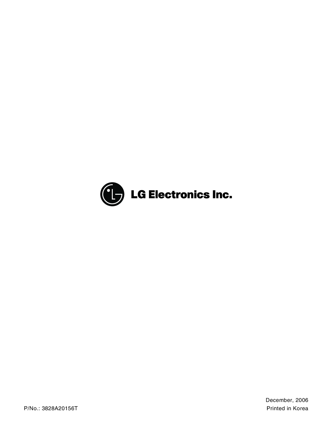 LG Electronics LF300CP(LP-C303R20), LF480CE(LP-C483TA0) service manual December No A20156T 