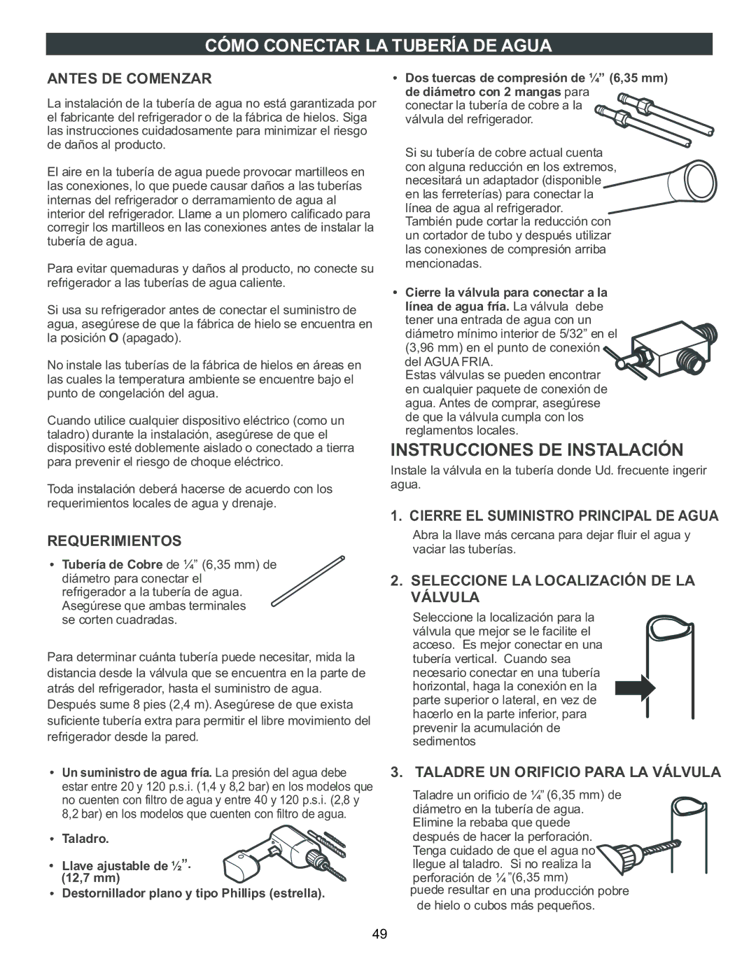 LG Electronics LFC20760 owner manual Cómo Conectar LA Tubería DE Agua 