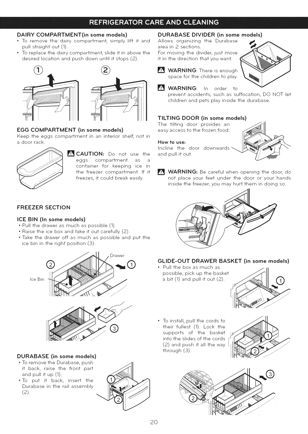 LG Electronics LFC25765 manual Freezer Section 