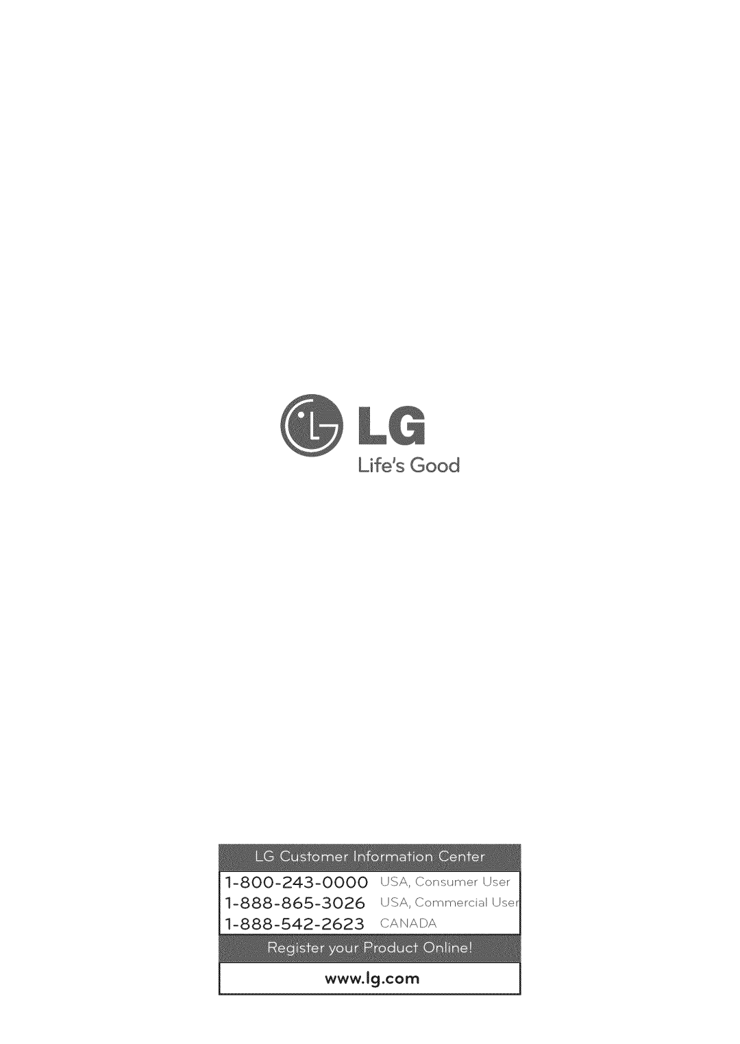 LG Electronics LFC25765 manual Lifes Good 