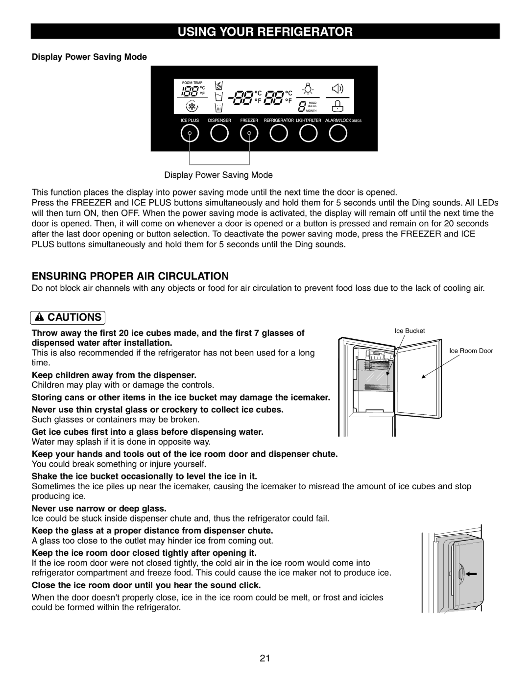 LG Electronics LFX25950 manual Ensuring Proper AIR Circulation 