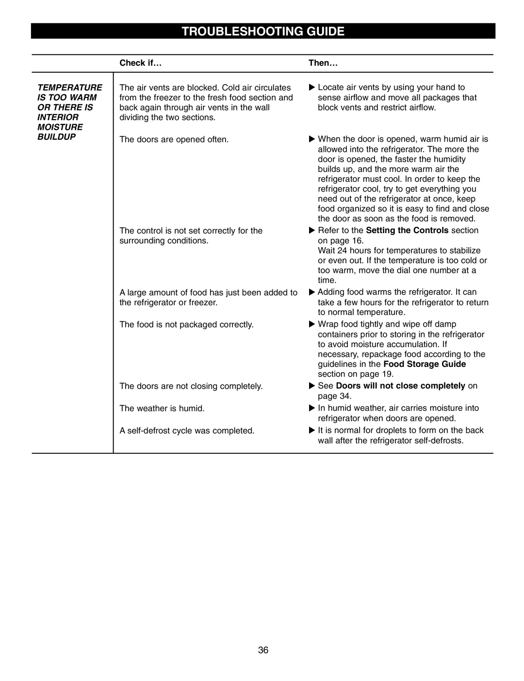 LG Electronics LFX25960, LFX25970, LFX21970 manual See Doors will not close completely on 