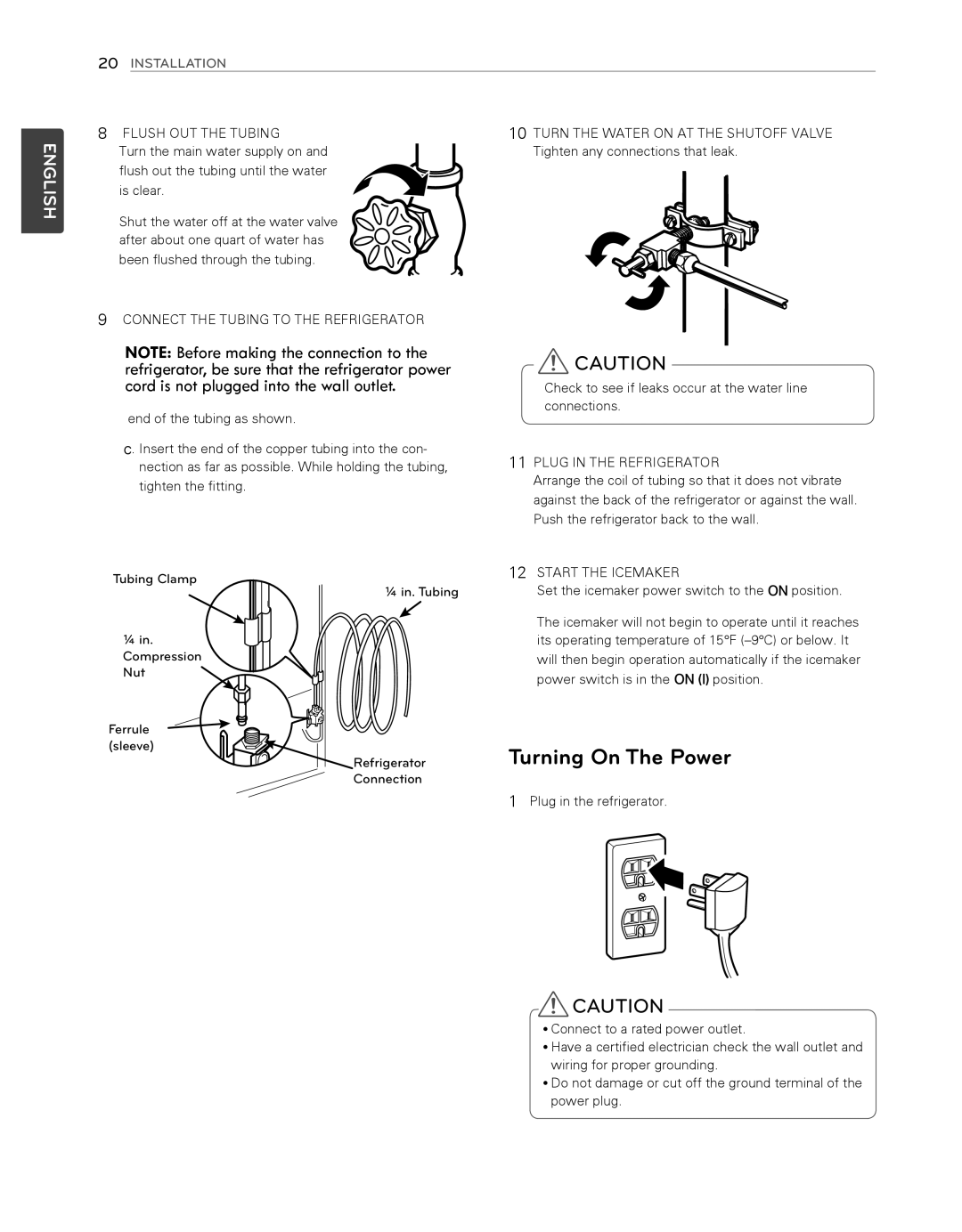 LG Electronics LFX25974SB, LFX25974ST owner manual Turning On The Power 