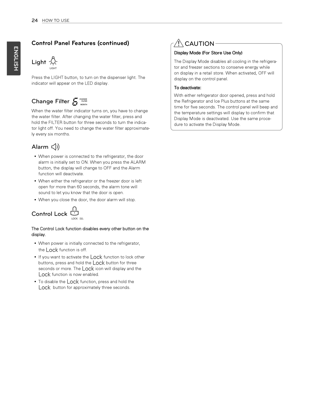 LG Electronics LFX25974SB, LFX25974ST owner manual Display Mode For Store Use Only, To deactivate 