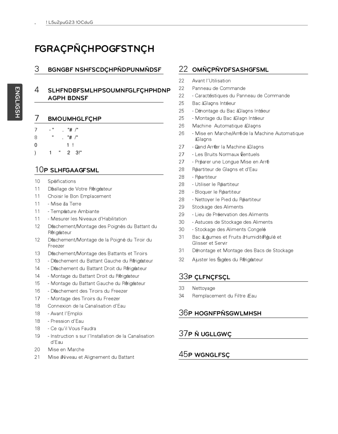 LG Electronics LFX25974SB, LFX25974ST owner manual Table DES Matières, Mode D’UTILISATION 