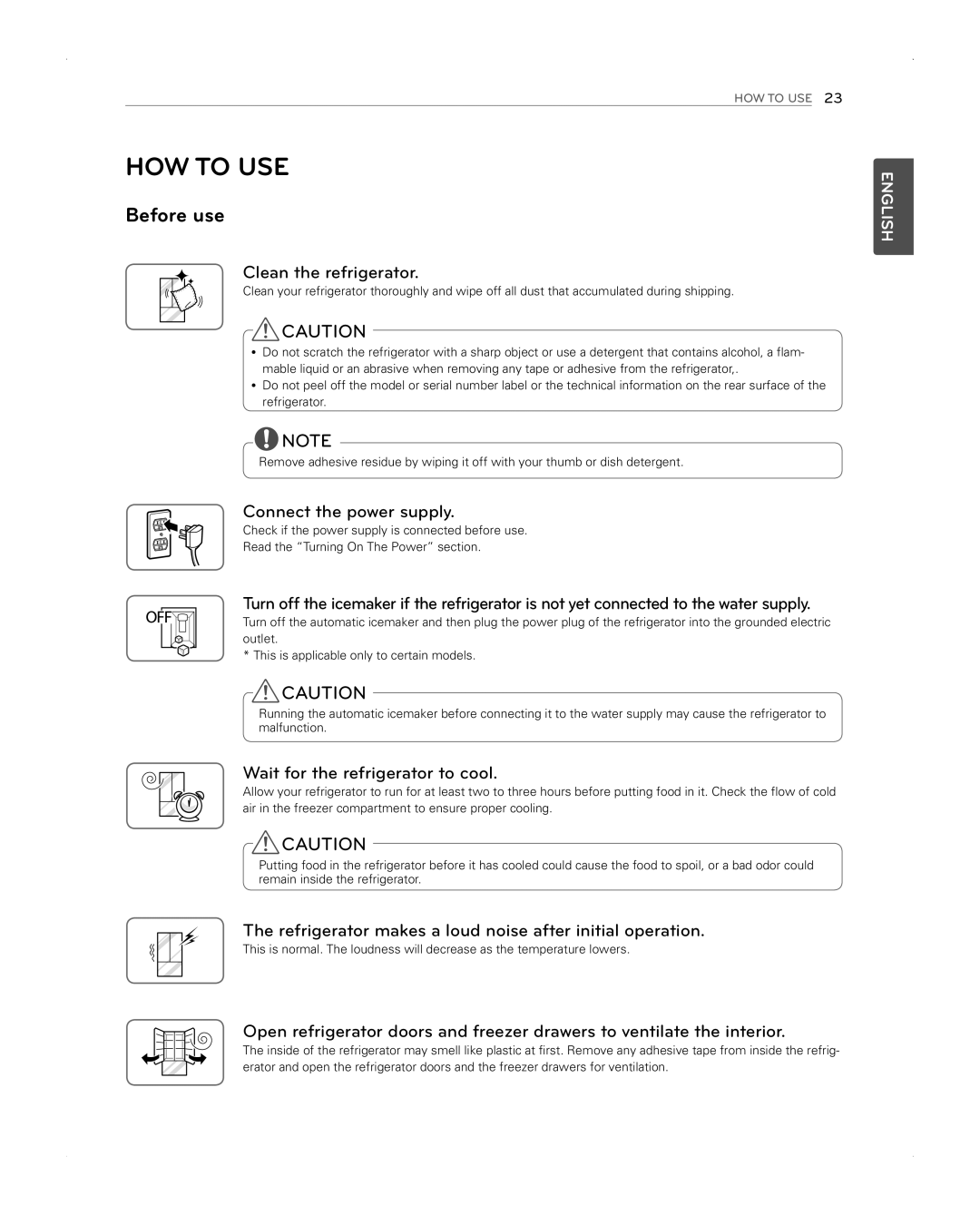 LG Electronics LFX31945ST owner manual HOW to USE, Before use 