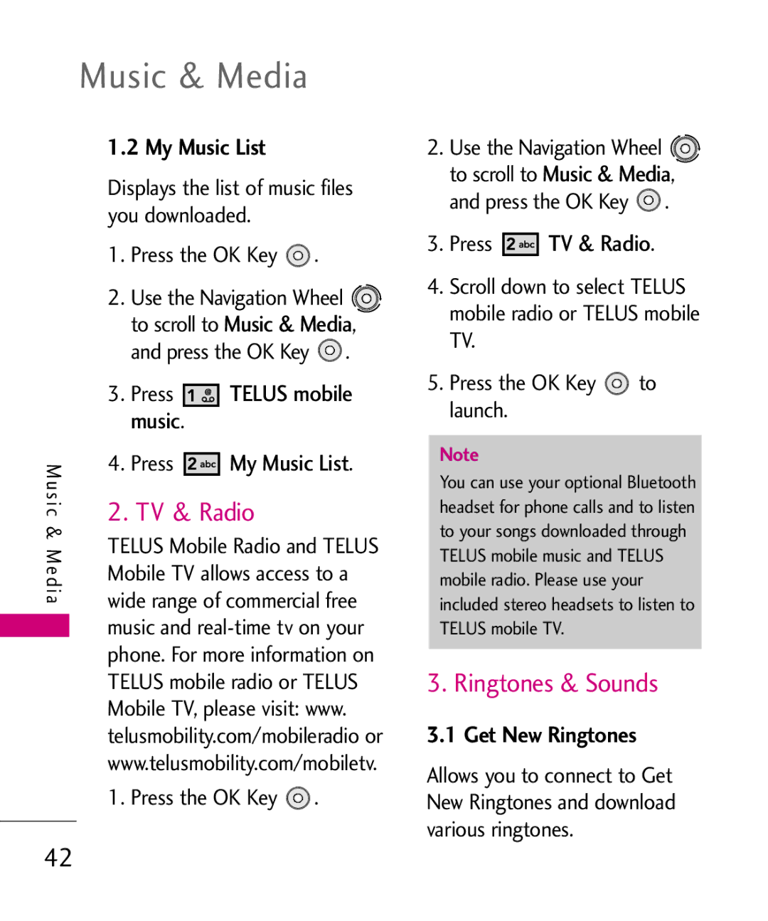 LG Electronics LG 8550 manual TV & Radio, Ringtones & Sounds, My Music List, Get New Ringtones 