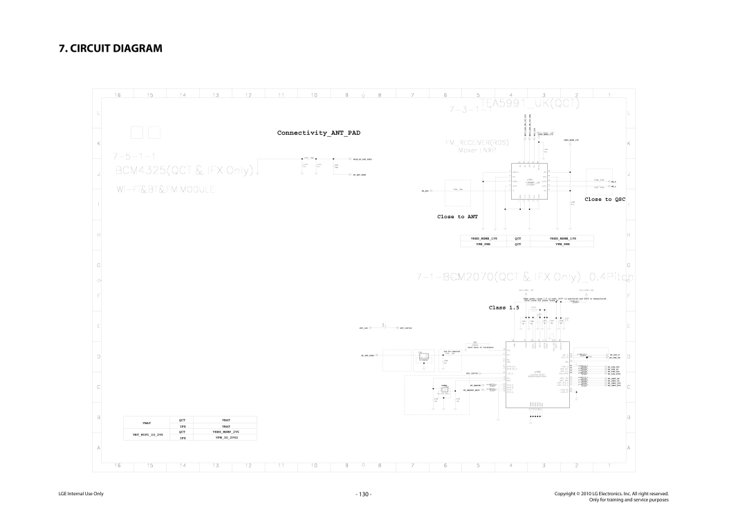 LG Electronics LG-C320 service manual ConnectivityANTPAD, 130 