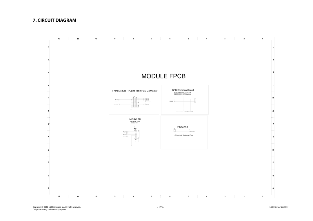 LG Electronics LG-C320 service manual Module Fpcb, 135 