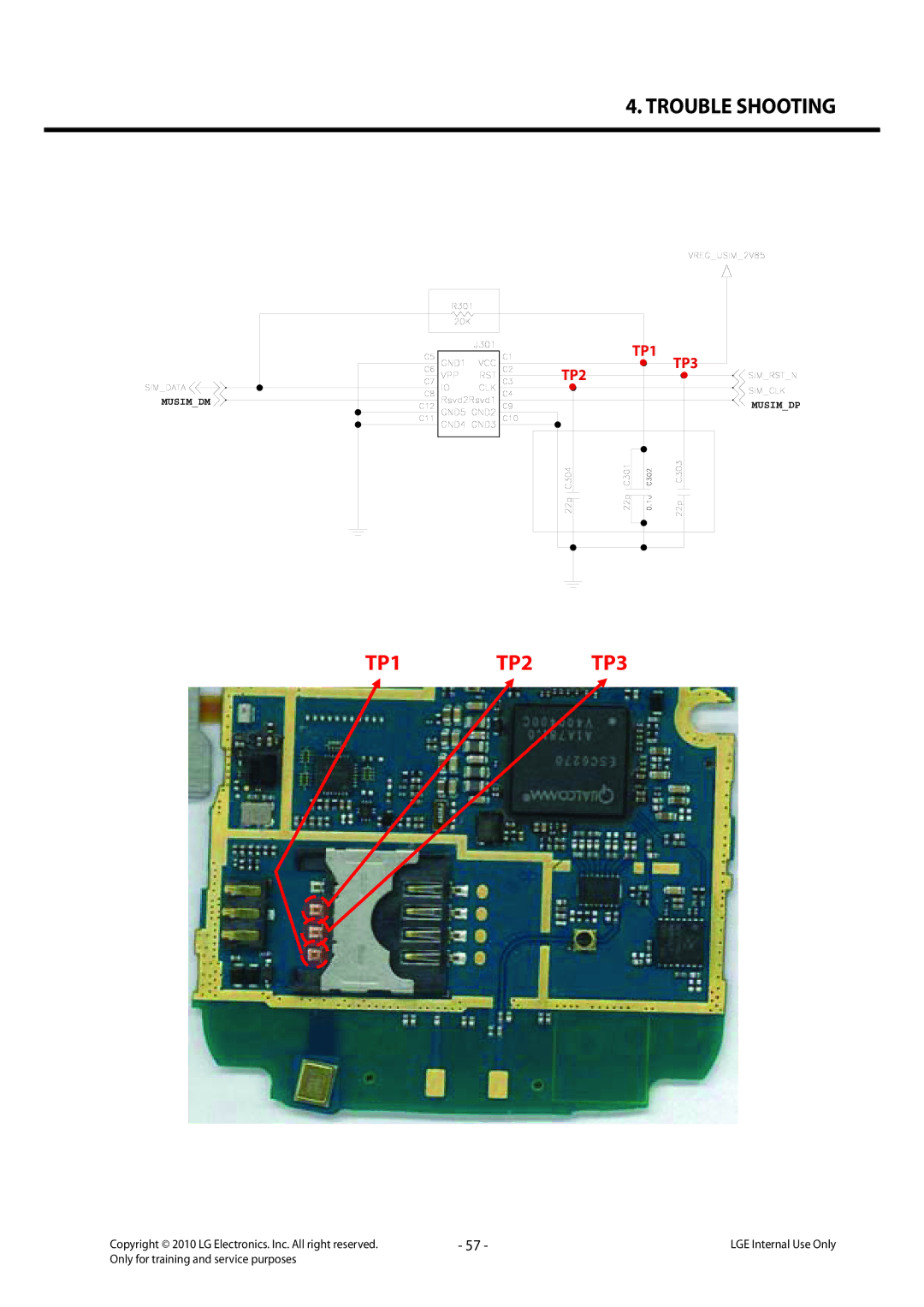 LG Electronics LG-C320 service manual TP1 TP2 